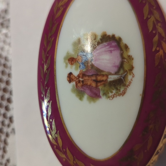 Limoges France trinket box oval - Picture 9 of 10